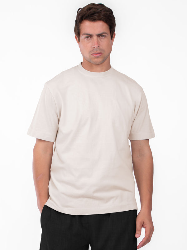 Unisex Cream basic T-shirt