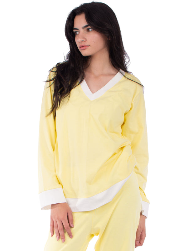 Basic pale yellow pyjama set