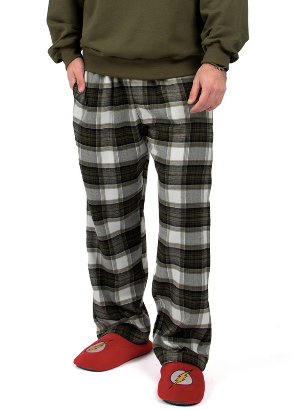OLIVE CHECKERED PANTS