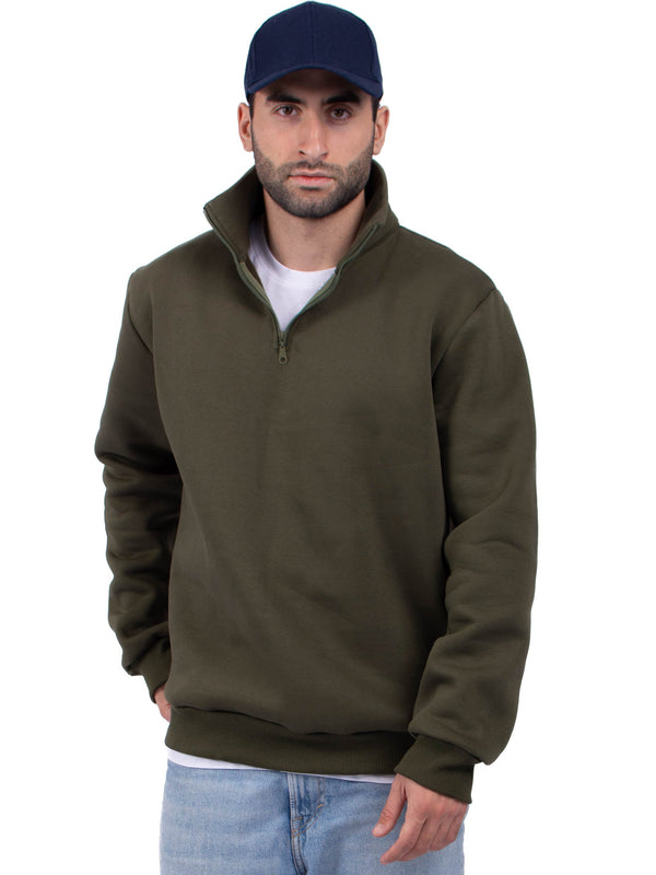 OLIVE QUARTER ZIP