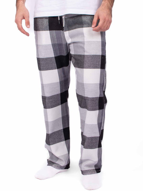 Winter Black X White Checkered pants