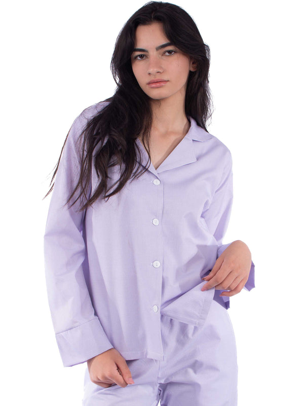 Pyjama classic Lilac strips