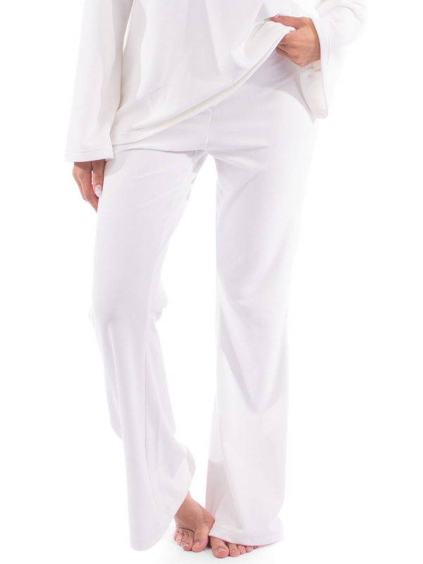 White Velvet Pants