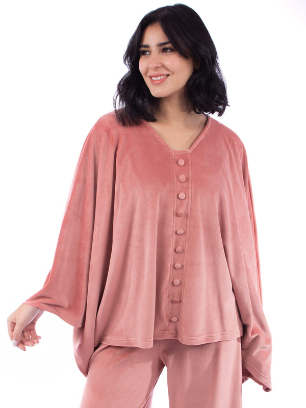 Velvet Pancho top with pants