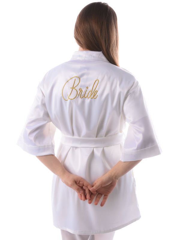 White & Gold Kimono for Brides