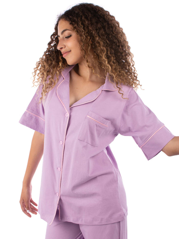 Lilac Pyjama classic set