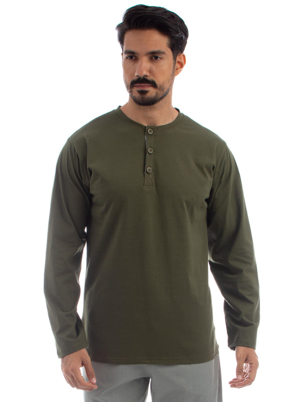 Dark green Long sleeves with checkered pants