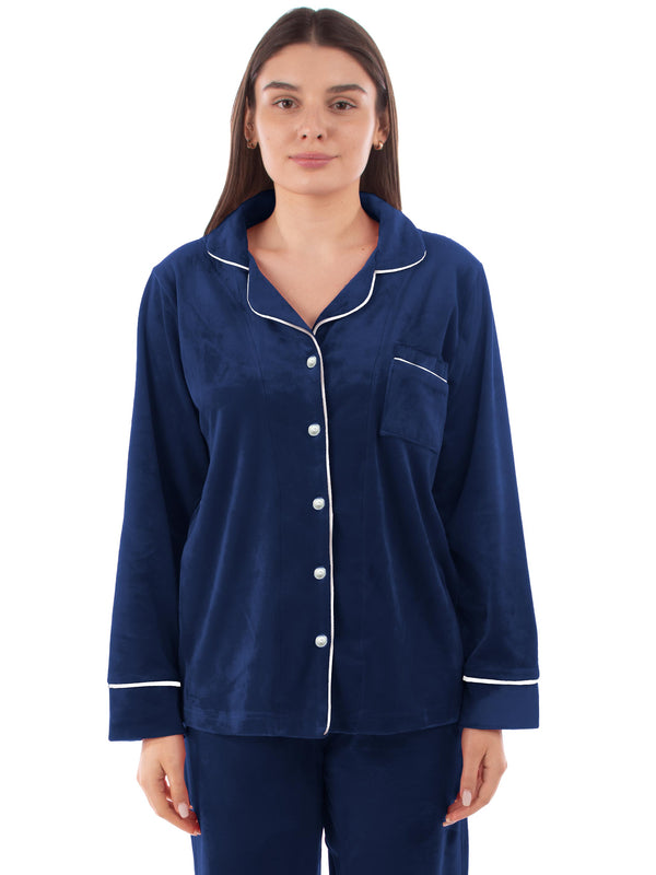 Navy Velvet Pyjama Classic