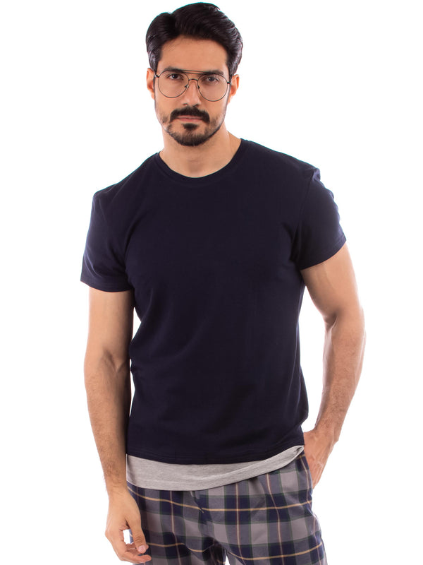 Navy X Gray T-shirt for Men