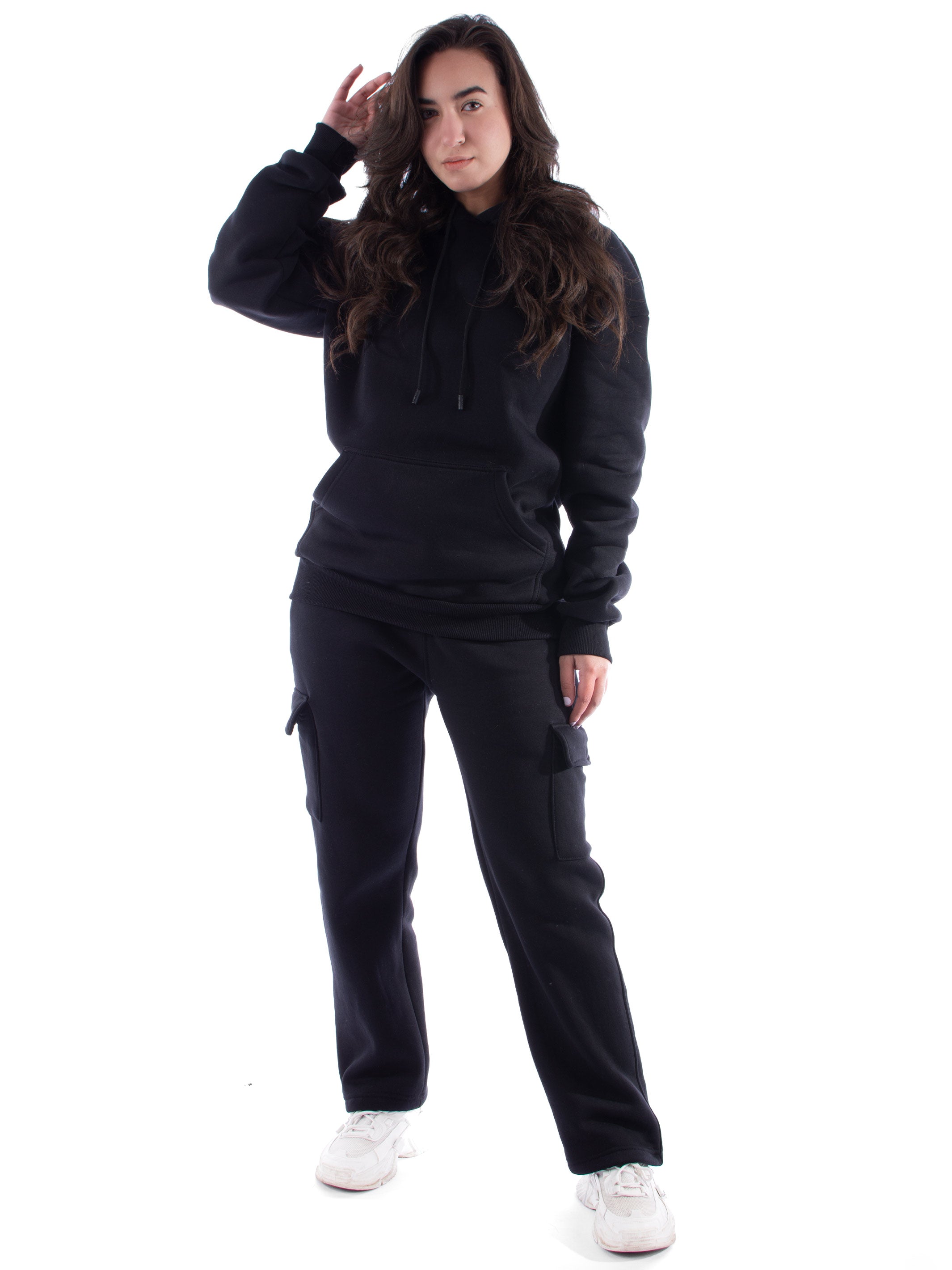 JUSTYOUROUTFIT Pale Blue Ribbed Split Hoodie and Flared Trousers Set | New  Look