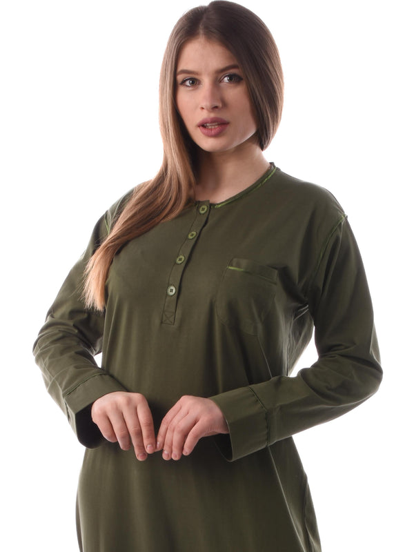 Olive Long Nightgown